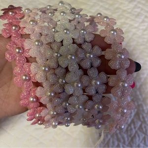 Pearl flower headbands.